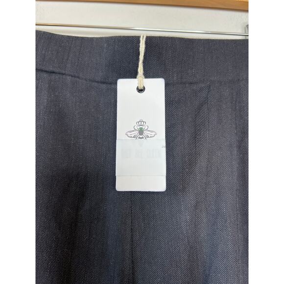 NWT Just Bee Queen Mia Black Linen Casual Women's Short Size: Medium - Picture 4 of 6